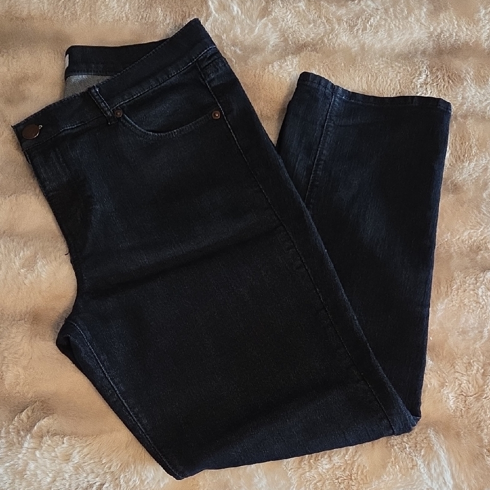 LOFT Womens Deep Indigo Straight Jeans